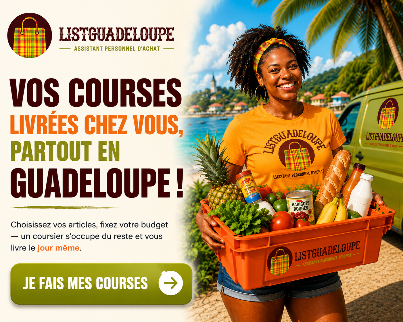 Vos courses livrées chez vous, partout en Guadeloupe — ListGuadeloupe